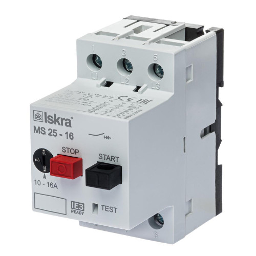Автомат захисту двигуна ISKRA MS25 16A Автомат захисту двигуна ISKRA MS25 16A