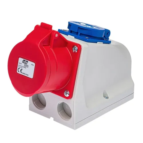 Розетка комбинированная IDE SCHUKO 2P+E/3P+N+E 16A 200/346-240/415V IP44 Розетка комбинированная IDE SCHUKO 2P+E/3P+N+E 16A 200/346-240/415V IP44