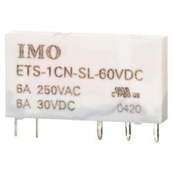 Інтерфейсне реле 1P 6A 60V DC + Колодка зі скобою Інтерфейсне реле 1P 6A 60V DC + Колодка зі скобою