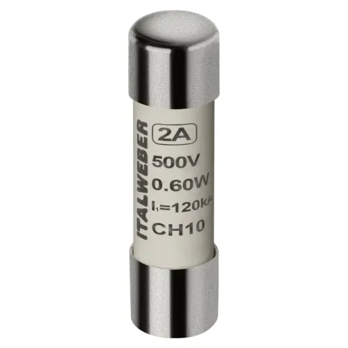 Предохранитель цилиндрический Italweber CH10 2A gG 10×38 500V Предохранитель цилиндрический Italweber CH10 2A gG 10×38 500V