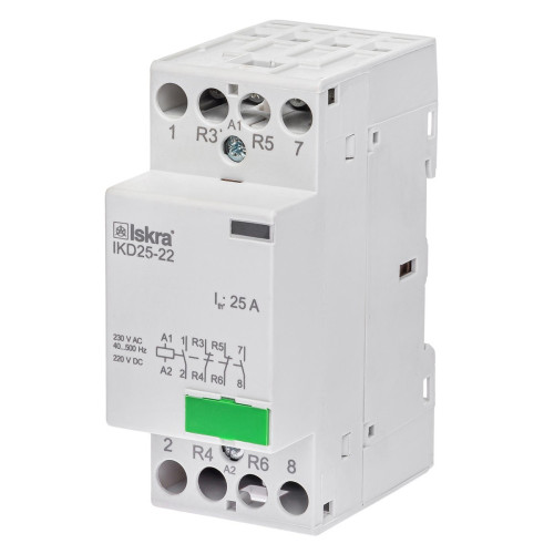 Модульный контактор ISKRA IKD 25A 230V AC 2NO+2NC Модульный контактор ISKRA IKD 25A 230V AC 2NO+2NC