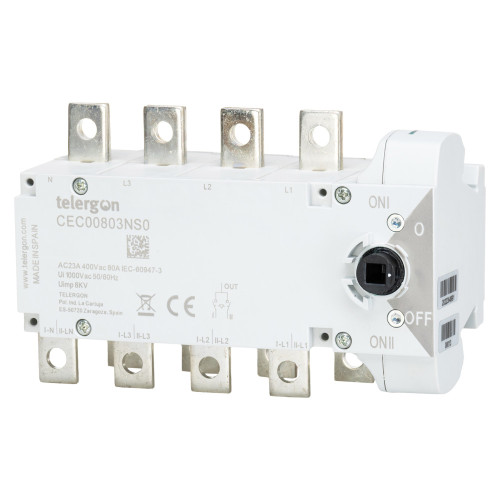 Перемикач TELERGON 3P+N 80A Перемикач TELERGON 3P+N 80A