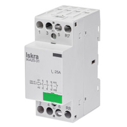 Модульний контактор ISKRA IKA 25A 230V AC 3NO+1NC Модульний контактор ISKRA IKA 25A 230V AC 3NO+1NC