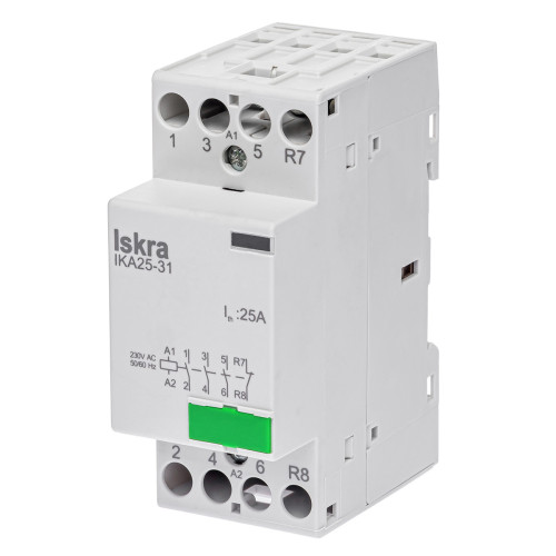 Модульний контактор ISKRA IKA 25A 230V AC 3NO+1NC Модульний контактор ISKRA IKA 25A 230V AC 3NO+1NC