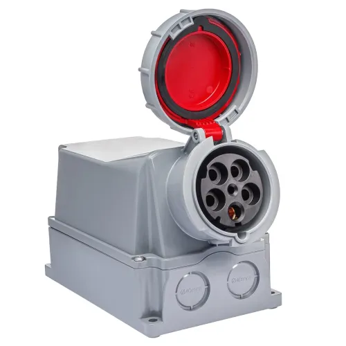 Розетка настінна IDE MUNDIAL 3P+N+E 125A 200/346–240/415V IP66-67 Розетка настінна IDE MUNDIAL 3P+N+E 125A 200/346–240/415V IP66-67