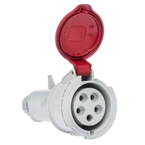 Розетка кабельна IDE MUNDIAL 3P+N+E 32A 200/346-240/415V IP44 Розетка кабельна IDE MUNDIAL 3P+N+E 32A 200/346-240/415V IP44