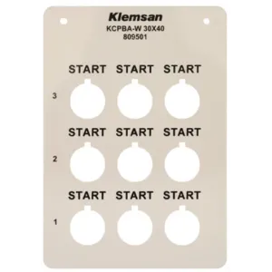 Маркувальна ПВХ пластина KCPBA-S Klemsan 30×50mm сіра Маркувальна ПВХ пластина KCPBA-S Klemsan 30×50mm сіра