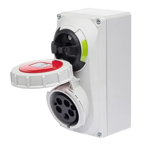 Розетка настенная с механическим блокировкой IDE MUNDIAL 3P+N+E 16A 200/346-240/415V IP67 Розетка настенная с механическим блокировкой IDE MUNDIAL 3P+N+E 16A 200/346-240/415V IP67