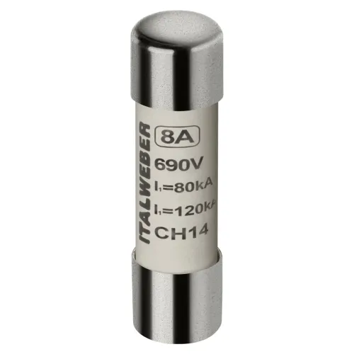Запобіжник циліндричний Italweber CH14 8A gG 14×51 690V Запобіжник циліндричний Italweber CH14 8A gG 14×51 690V