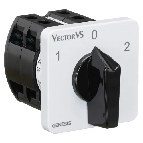 Кулачковий перемикач Vector VS GC 40A 2P схема 52 (1-0-2) Кулачковий перемикач Vector VS GC 40A 2P схема 52 (1-0-2)
