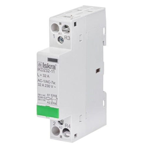 Модульный контактор ISKRA IKD 25A 230V AC 3NO+1NC Модульный контактор ISKRA IKD 25A 230V AC 3NO+1NC