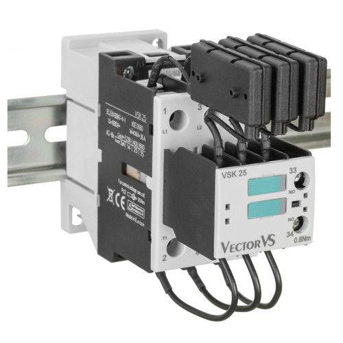 Контактор для коммутации конденсаторов к 25 кВАр VSK 25 10 230V 50/60Hz Контактор для коммутации конденсаторов к 25 кВАр VSK 25 10 230V 50/60Hz