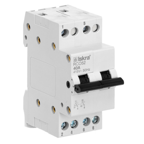Модульный переключатель нагрузки ISKRA RCO52 2P 40A Модульный переключатель нагрузки ISKRA RCO52 2P 40A