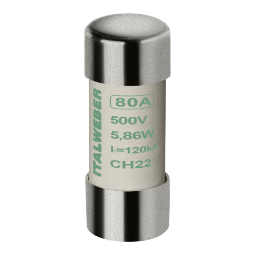 Предохранитель цилиндрический Italweber CH22 80A aМ 22×58 500V Предохранитель цилиндрический Italweber CH22 80A aМ 22×58 500V