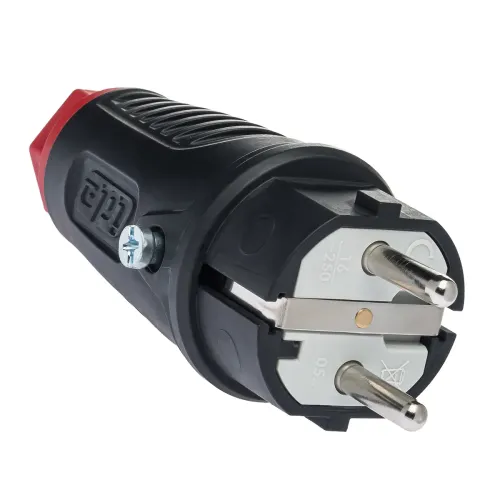 Вилка кабельная IDE SCHUKO 2P+E 16A 220-250V IP54 Вилка кабельная IDE SCHUKO 2P+E 16A 220-250V IP54
