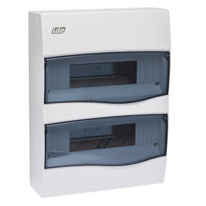 Корпус розподільчий IDE Combi, 2×12 модуля 353×264x99, IP40, з шинами N і PE Корпус розподільчий IDE Combi, 2×12 модуля 353×264x99, IP40, з шинами N і PE