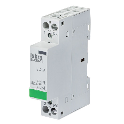Модульний контактор ISKRA IKA 20A 230V AC 1NO+1NC Модульний контактор ISKRA IKA 20A 230V AC 1NO+1NC