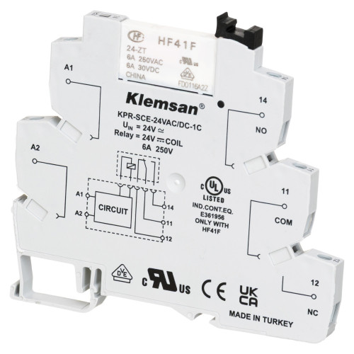 Реле интерфейсное Klemsan KPR-SCE-24VAC/DC-1C Реле интерфейсное Klemsan KPR-SCE-24VAC/DC-1C