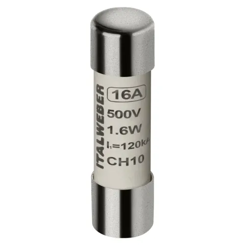 Запобіжник циліндричний Italweber CH10 16A gG 10×38 500V Запобіжник циліндричний Italweber CH10 16A gG 10×38 500V