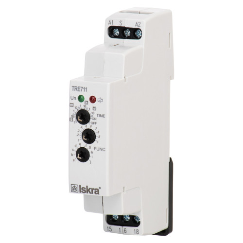 Реле часу ISKRA TRE 711 UNI 16A/АС1 1 перекидний контакт 12-240V AC/DC Реле часу ISKRA TRE 711 UNI 16A/АС1 1 перекидний контакт 12-240V AC/DC