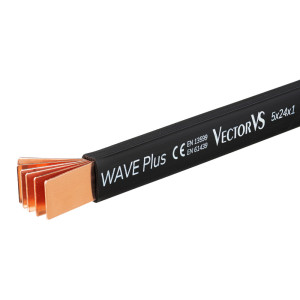 Гнучка мідна шина в ізоляції Vector VS WAVE PLUS 8x50x1, 1175A, L2000mm