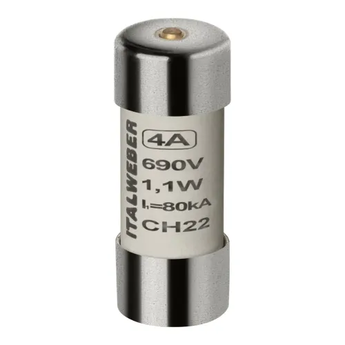 Предохранитель цилиндрический Italweber CH22 4A gG 22×58 690V, с бойком Предохранитель цилиндрический Italweber CH22 4A gG 22×58 690V, с бойком